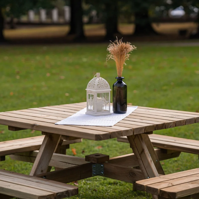 Nordic Square Picnic Table - Image 4