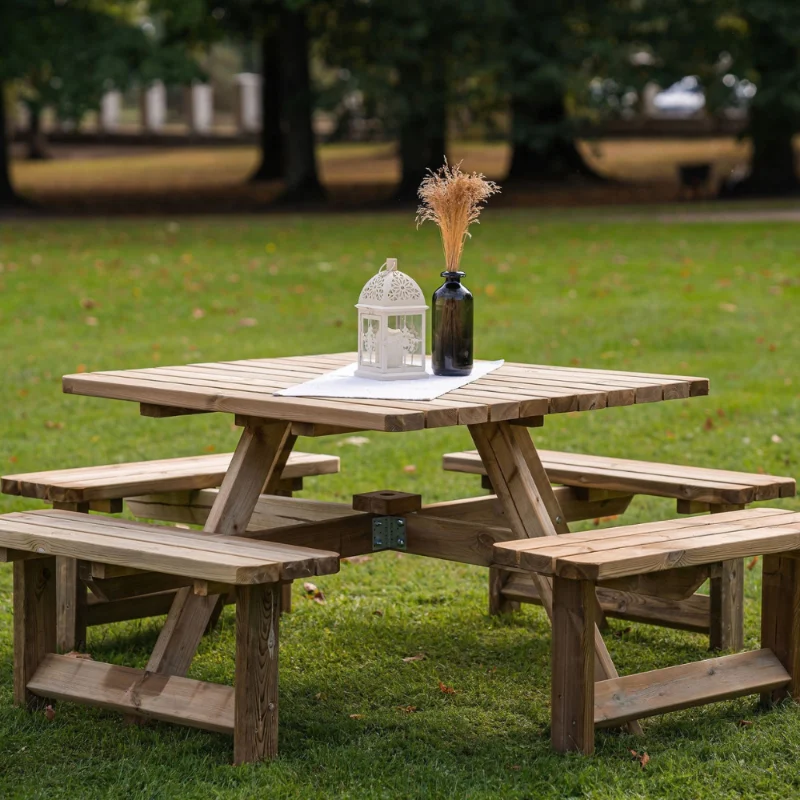Nordic Square Picnic Table - Image 3